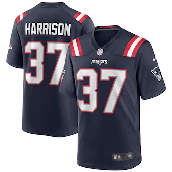 mens nike rodney harrison navy new england patriots game re